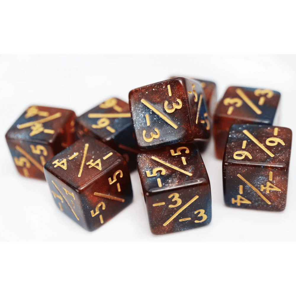 ' - 1/ - 1 Red & Blue Glitter Counters for Magic - set of 8 - Beanie Games