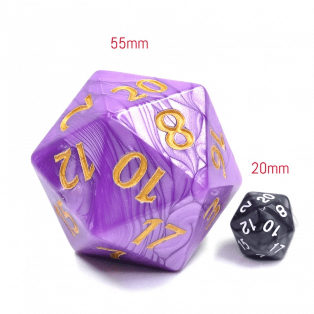55mm Titan D20 - Purple Pearl - Beanie Games