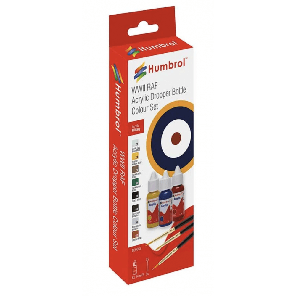 Acrylic Paint & Brush RAF WWII Colours - Beanie Games