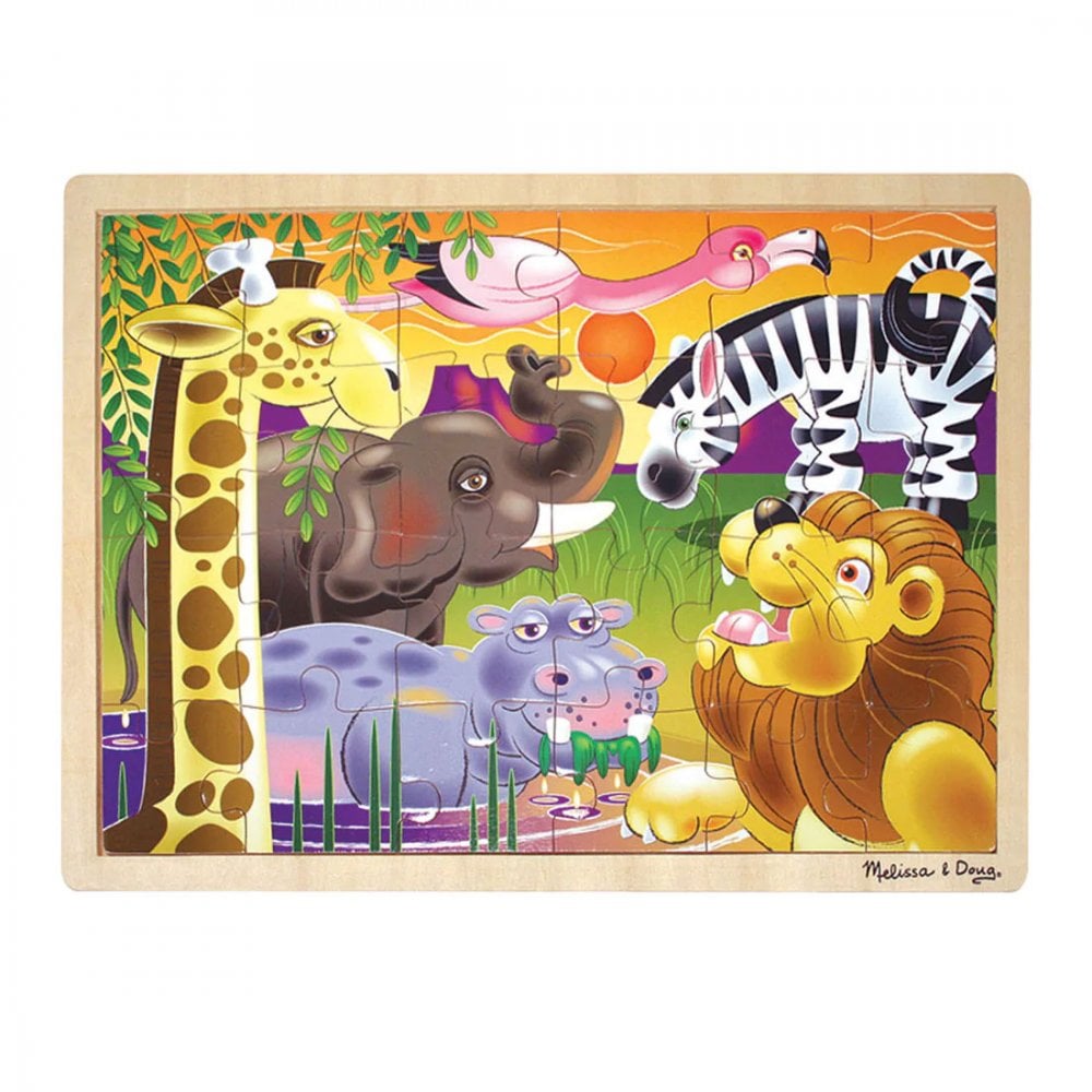 African Plains Wooden Jigsaw Puzzle - 24 Pieces - Beanie Games