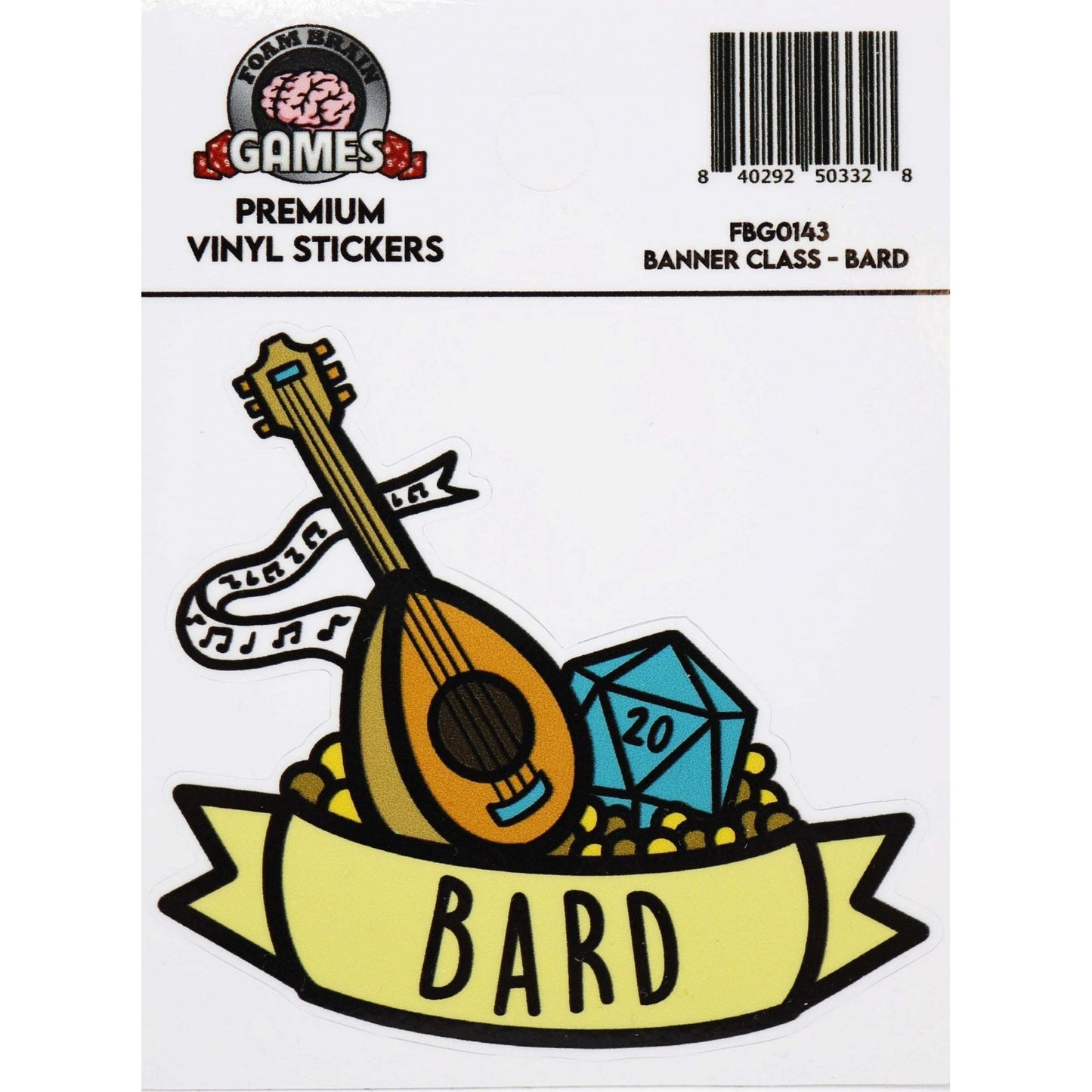 Banner Class Sticker: Bard - Beanie Games