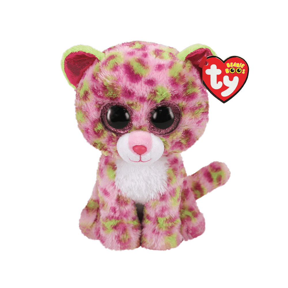 Beanie Boo: Lainey Pink and Green Leopard - Beanie Games
