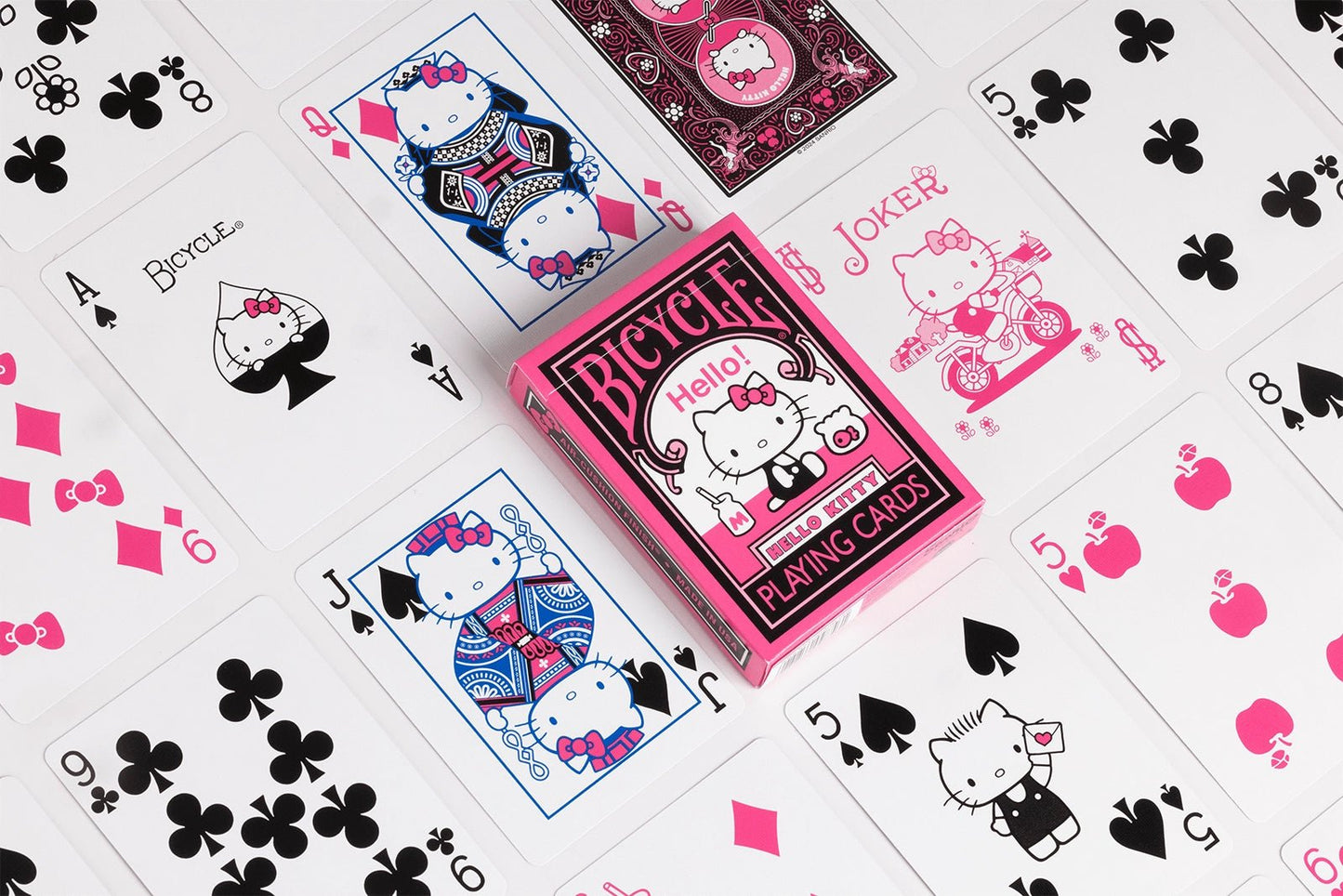 Bicycle Hello Kitty Black Pink Playing Cards - Beanie Games
