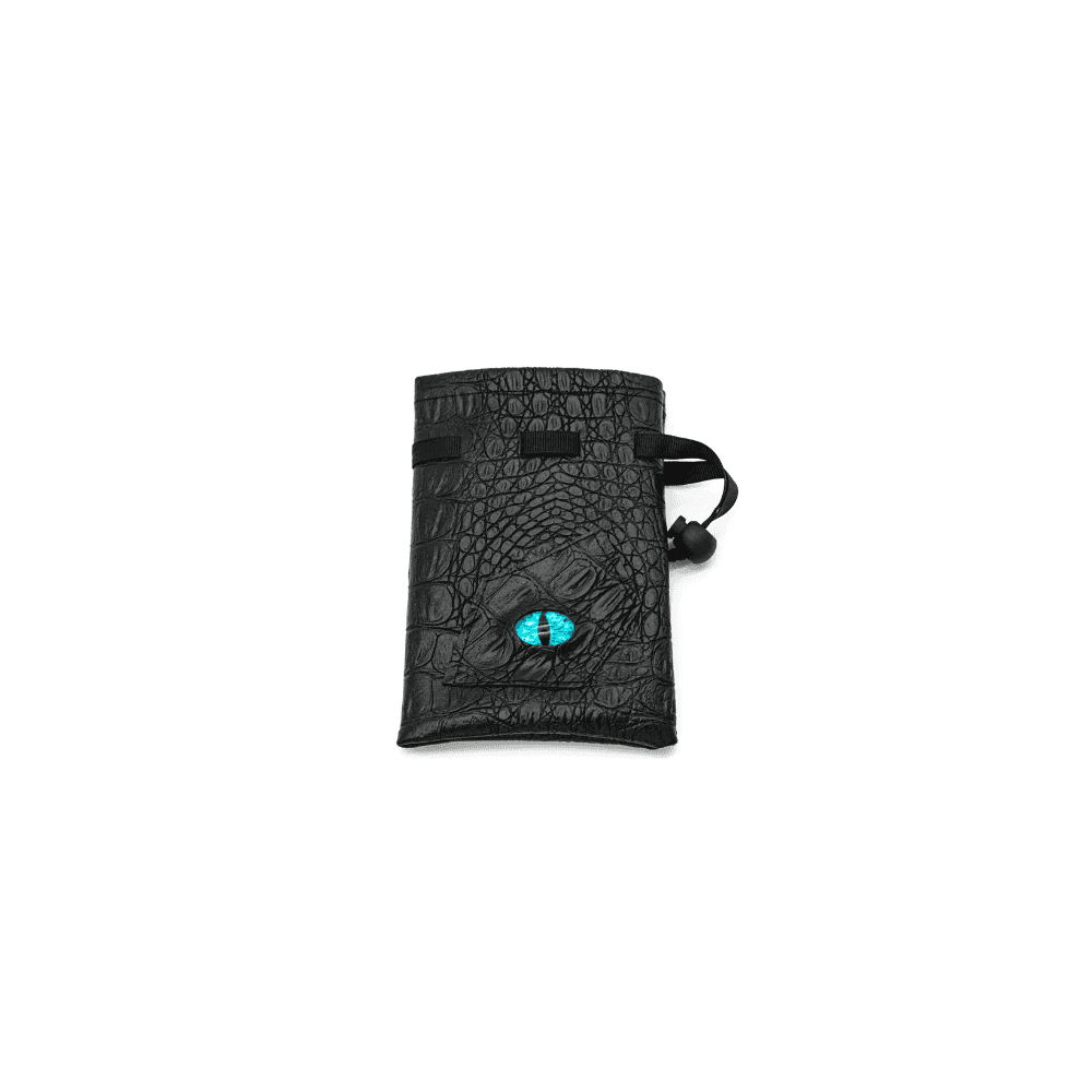 Black Leatherette Cyberpunk Eye Dice Bag - Beanie Games