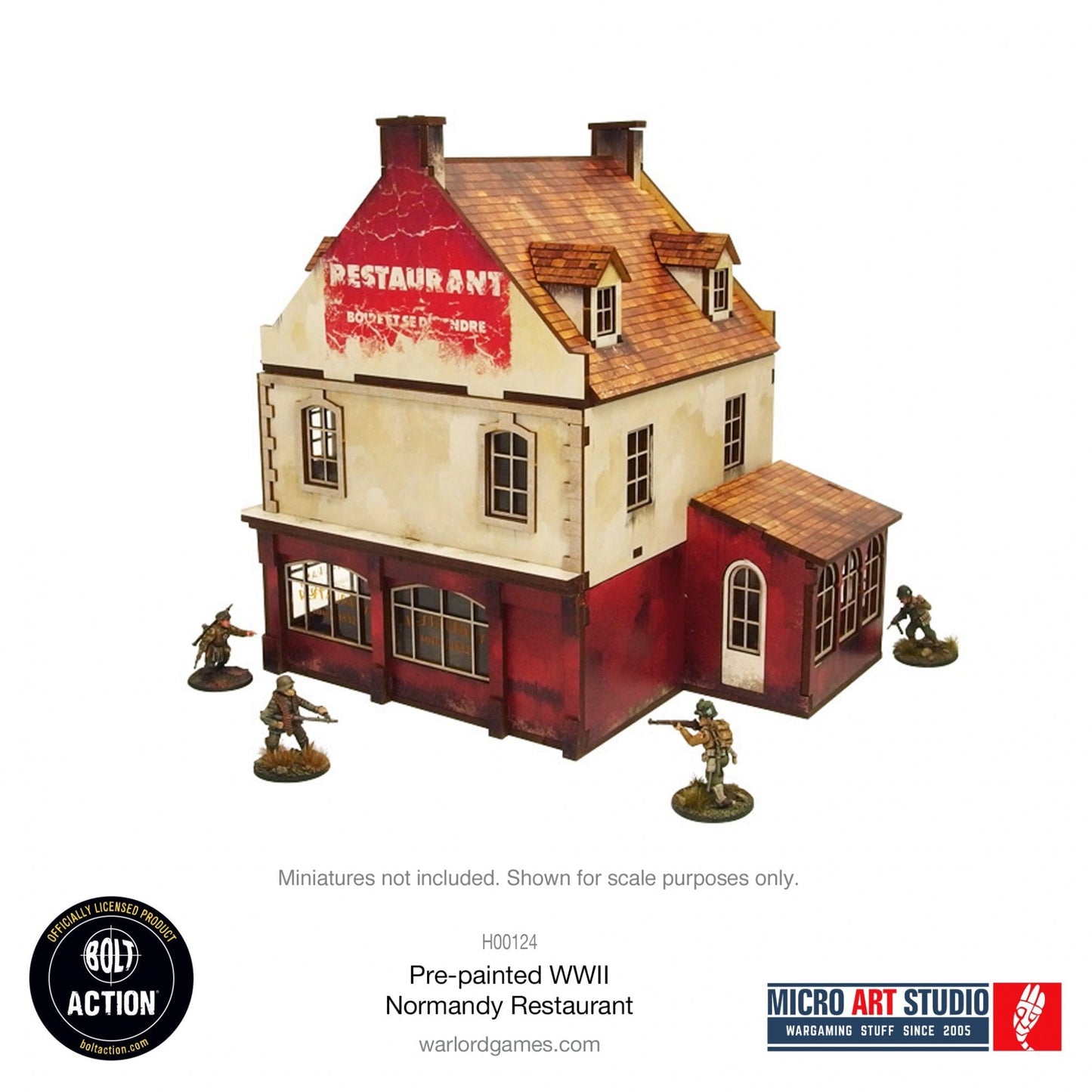 Bolt Action: Pre - painted WW2 Normandy Restaurant - Beanie Games