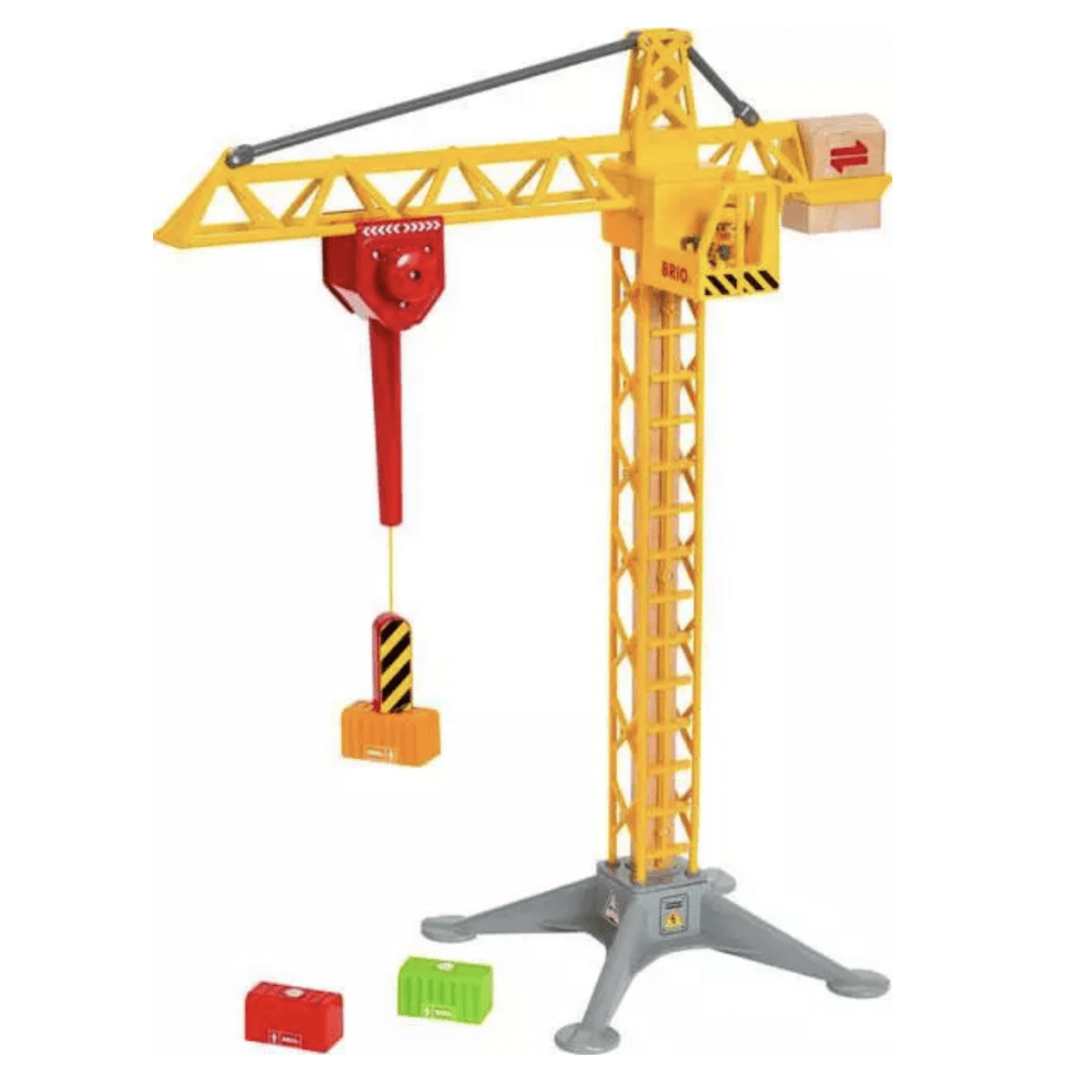BRIO World Light Up Construction Crane - Beanie Games