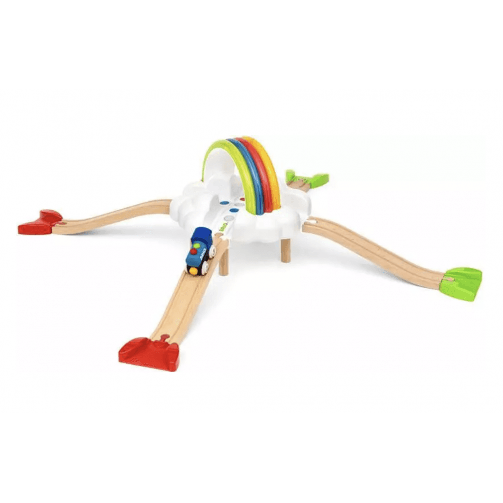 BRIO World Train Set My First Railway Light Up Rainbow Set - Beanie Games