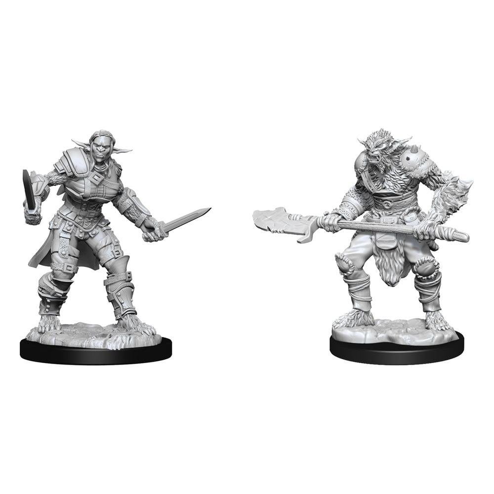 Bugbear Barbarian Male & Bugbear Rogue Female: D&D Nolzur's Marvelous Miniatures (W15) - Beanie Games