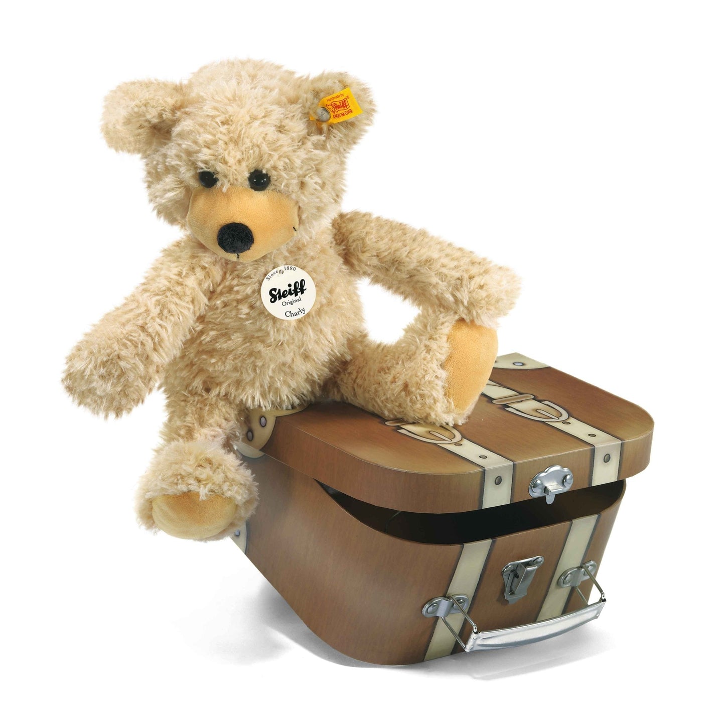 Charly Dangling Teddy Bear in Suitcase - Beanie Games