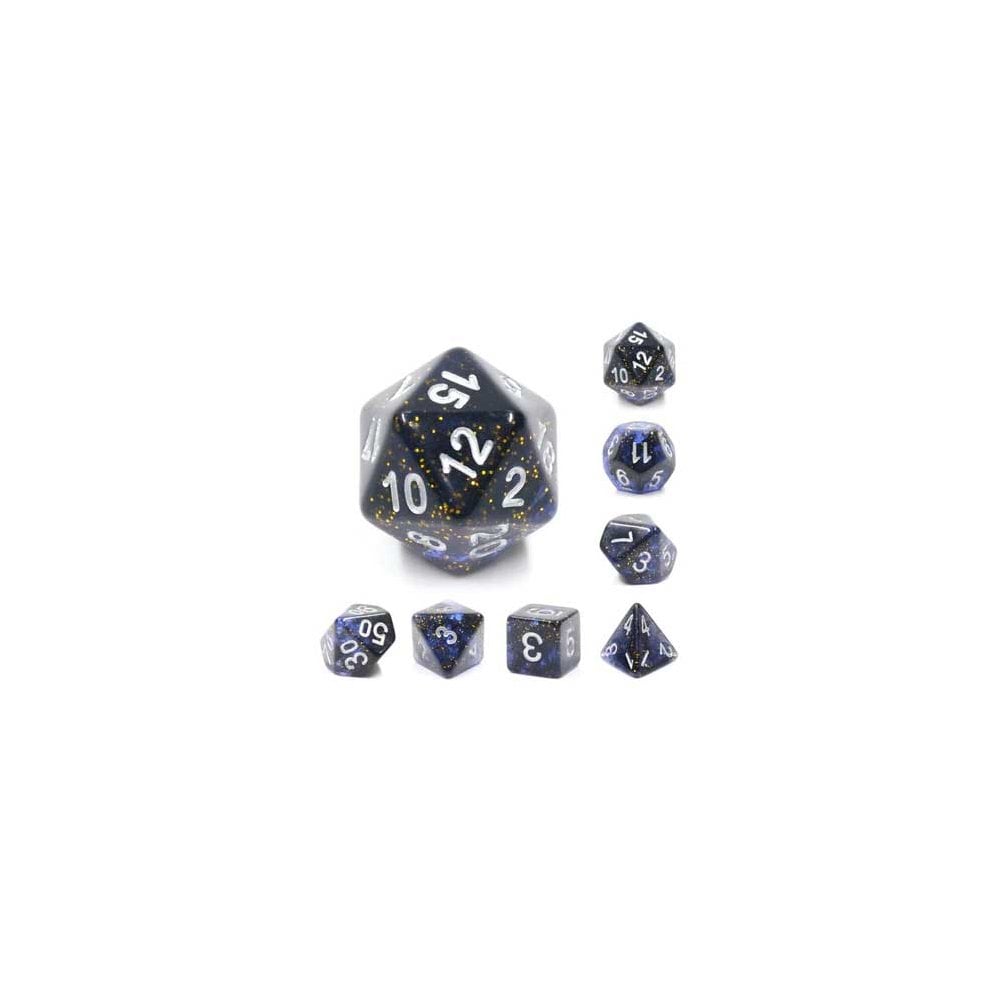 Clear Night Sky RPG Dice Set - Beanie Games