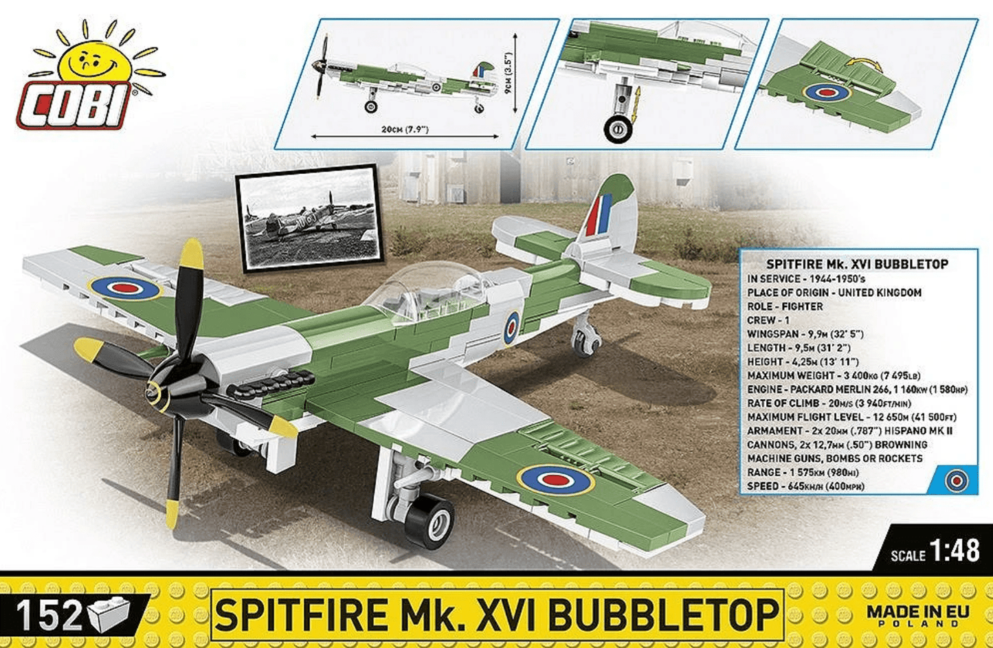 Cobi - Spitfire Mk. XVI Bubbletop - Beanie Games