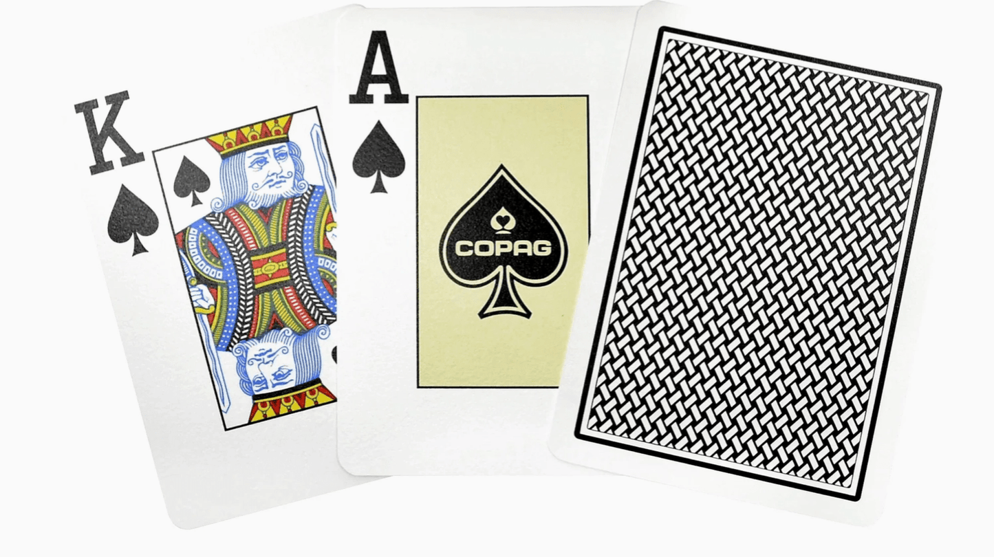 Copag Texas Hold'em Gold Jumbo 2 - Index Black - Beanie Games