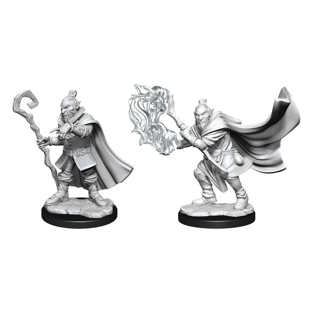 Critical Role: Unpainted Miniatures Hobgoblin Wizard and Druid Male - Beanie Games