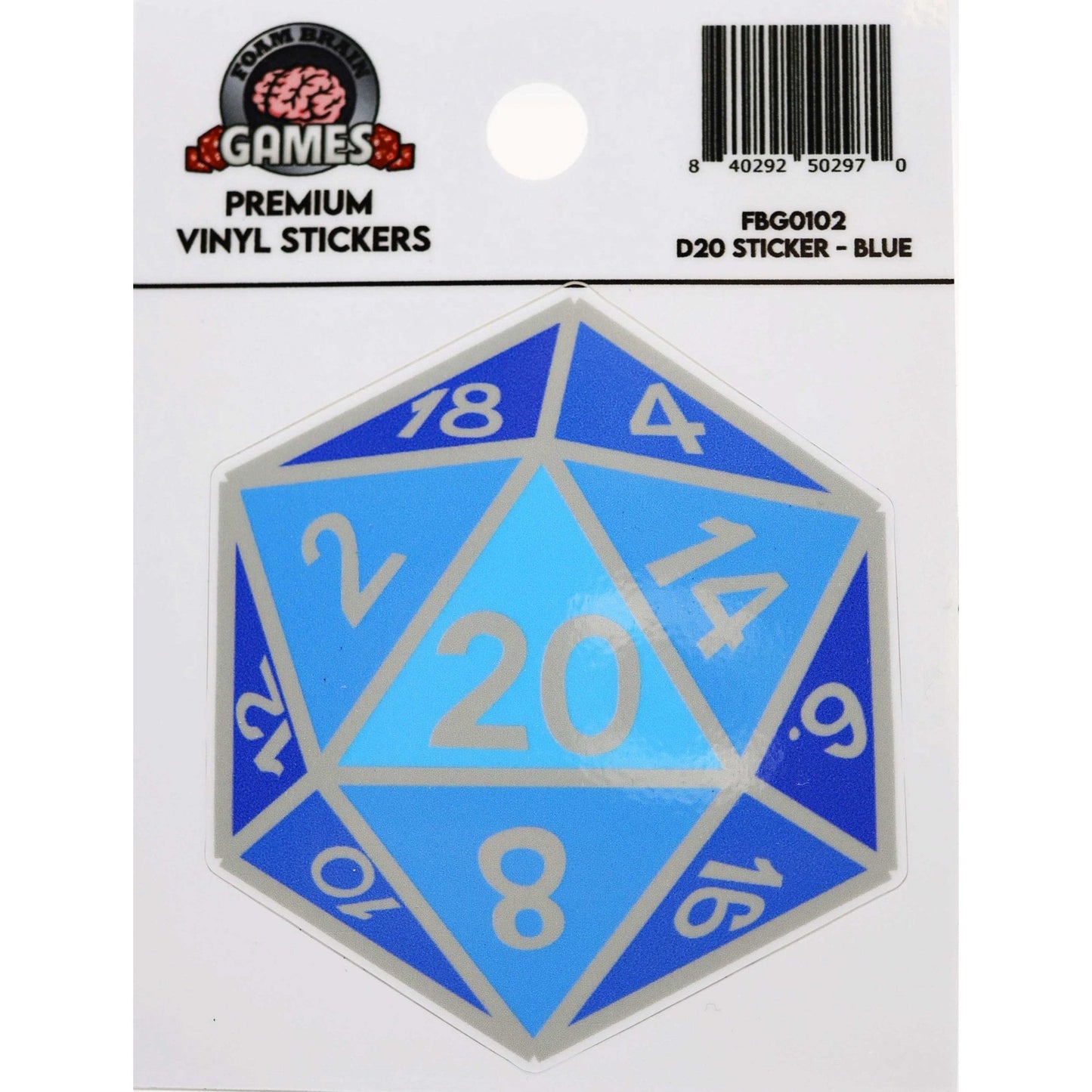 D20 Sticker - Blue - Beanie Games