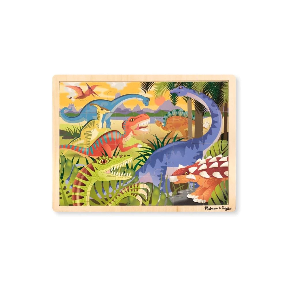 Dinosaur Wooden Jigsaw Puzzle - 24 Pieces - Beanie Games