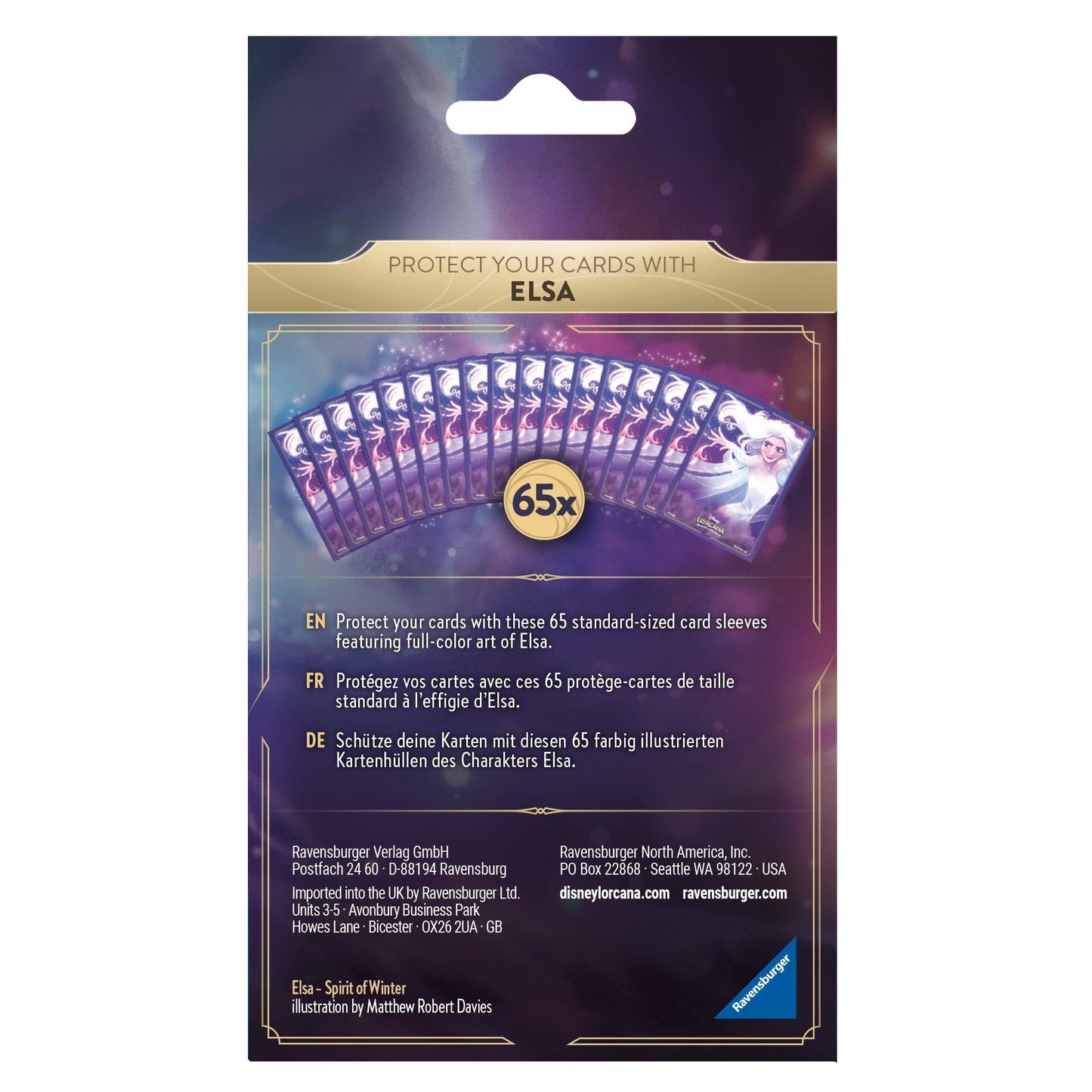 Disney Lorcana Card Sleeve Elsa (65 Sleeves) - Beanie Games