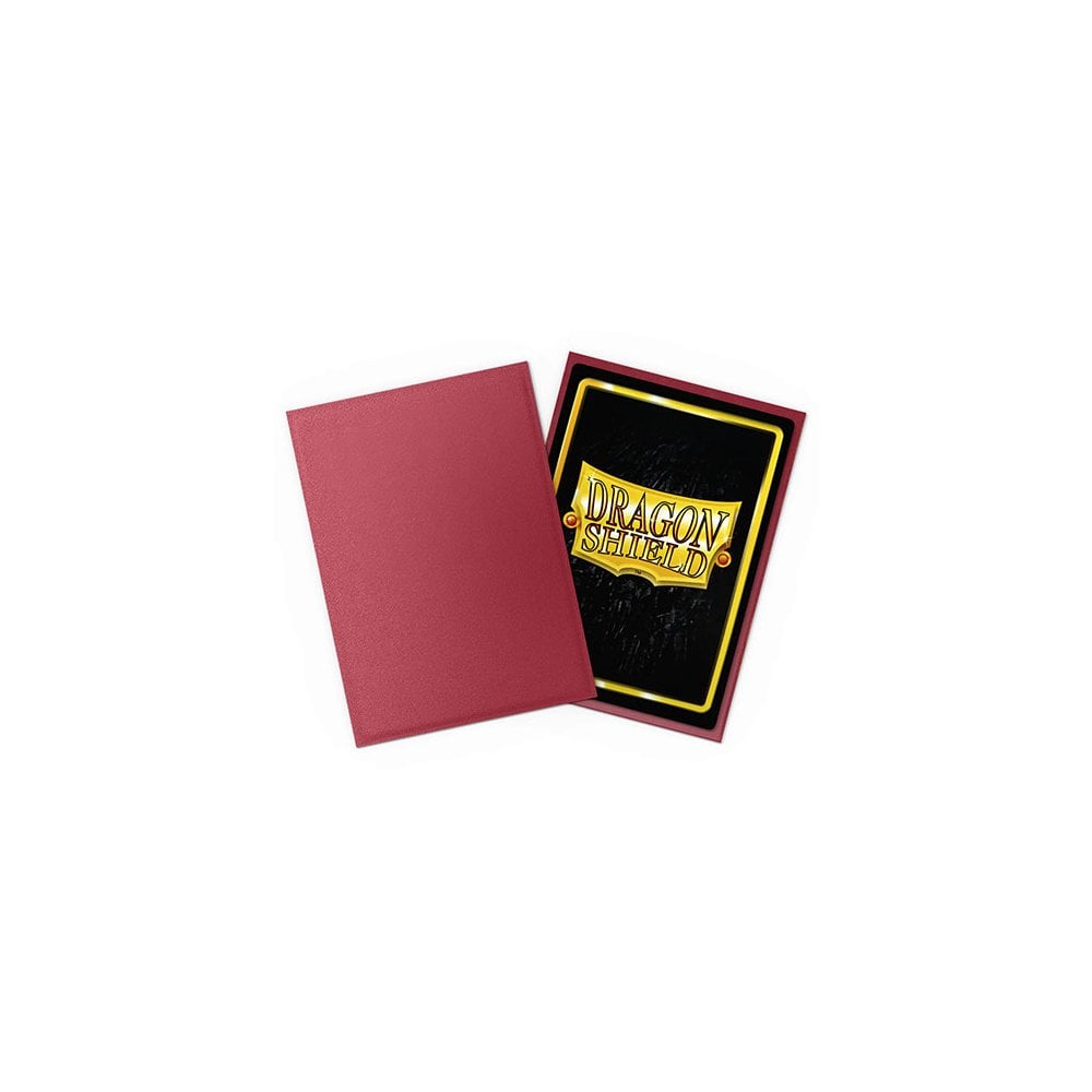 Dragon Shield - Matte Non - Glare Standard Size Sleeves 100pk - Blood Red. - Beanie Games