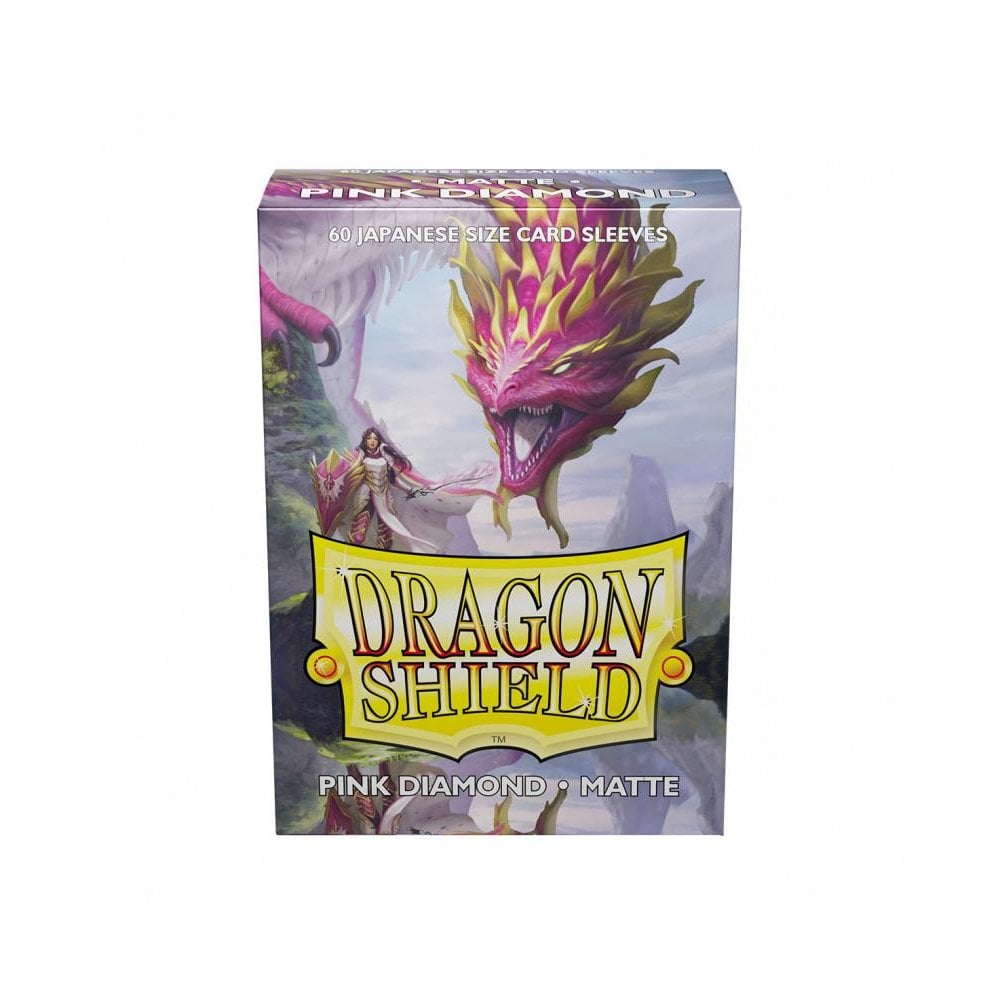 Dragon Shield Small Matte Pink Diamond Sleeves (60) - Beanie Games