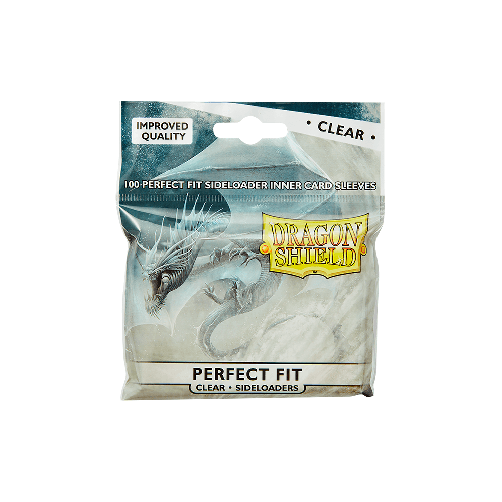 Dragon Shield Standard Perfect Fit Sideloading Sleeves - Clear/Clear (100 Sleeves) - Beanie Games