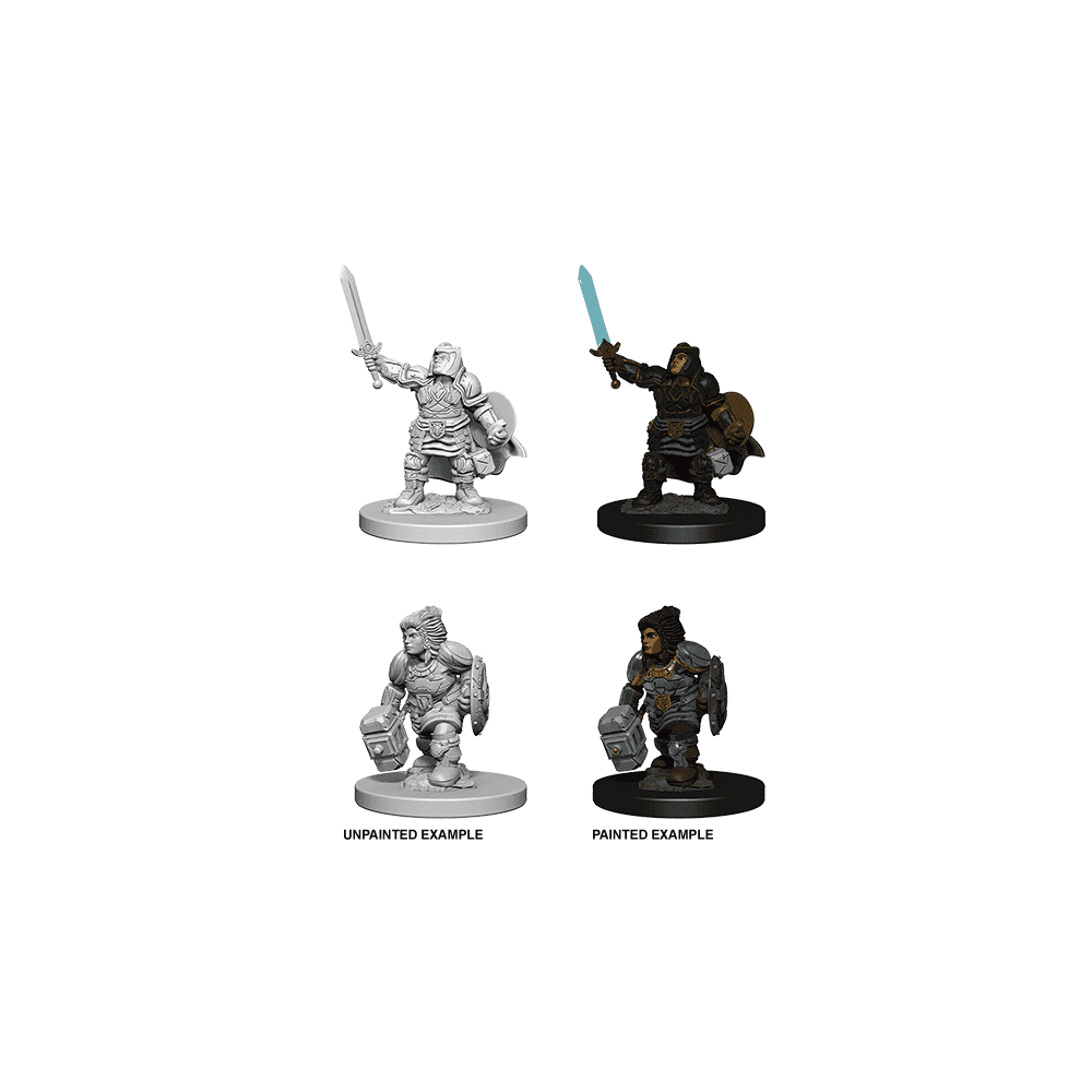 Dwarf Female Paladin: D&D Nolzur’s Marvelous Unpainted Miniatures - Beanie Games