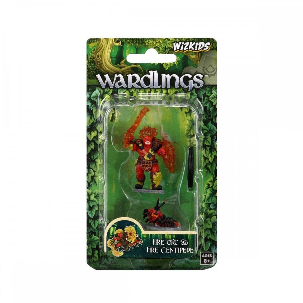 Fire Orc & Fire Centipede WizKids Wardlings Painted Miniatures - Beanie Games