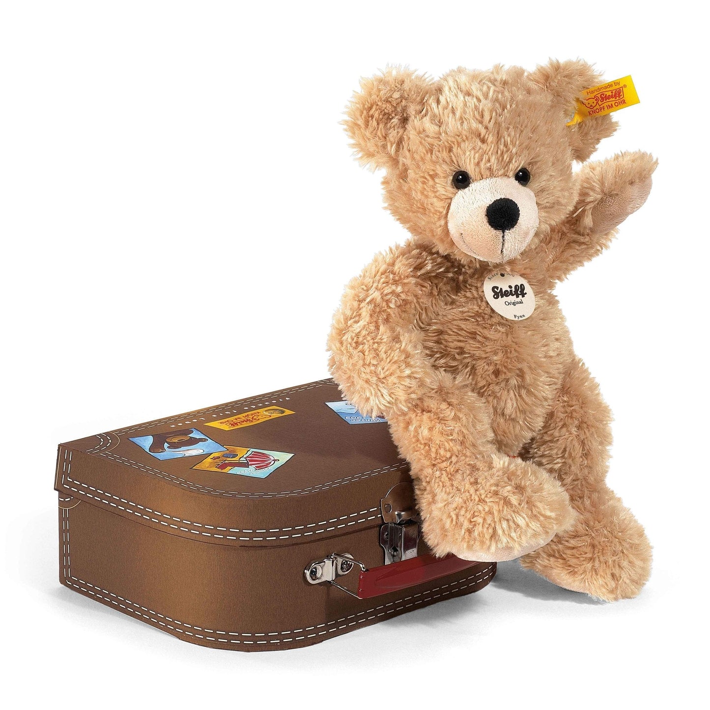 Fynn Teddy bear in brown suitcase - Beanie Games