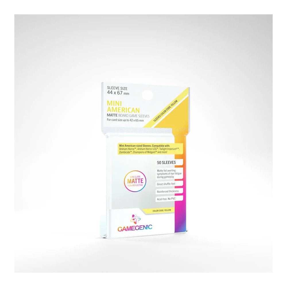 Gamegenic MATTE Mini American Sized Boardgame Sleeves (50 ct.) - Beanie Games