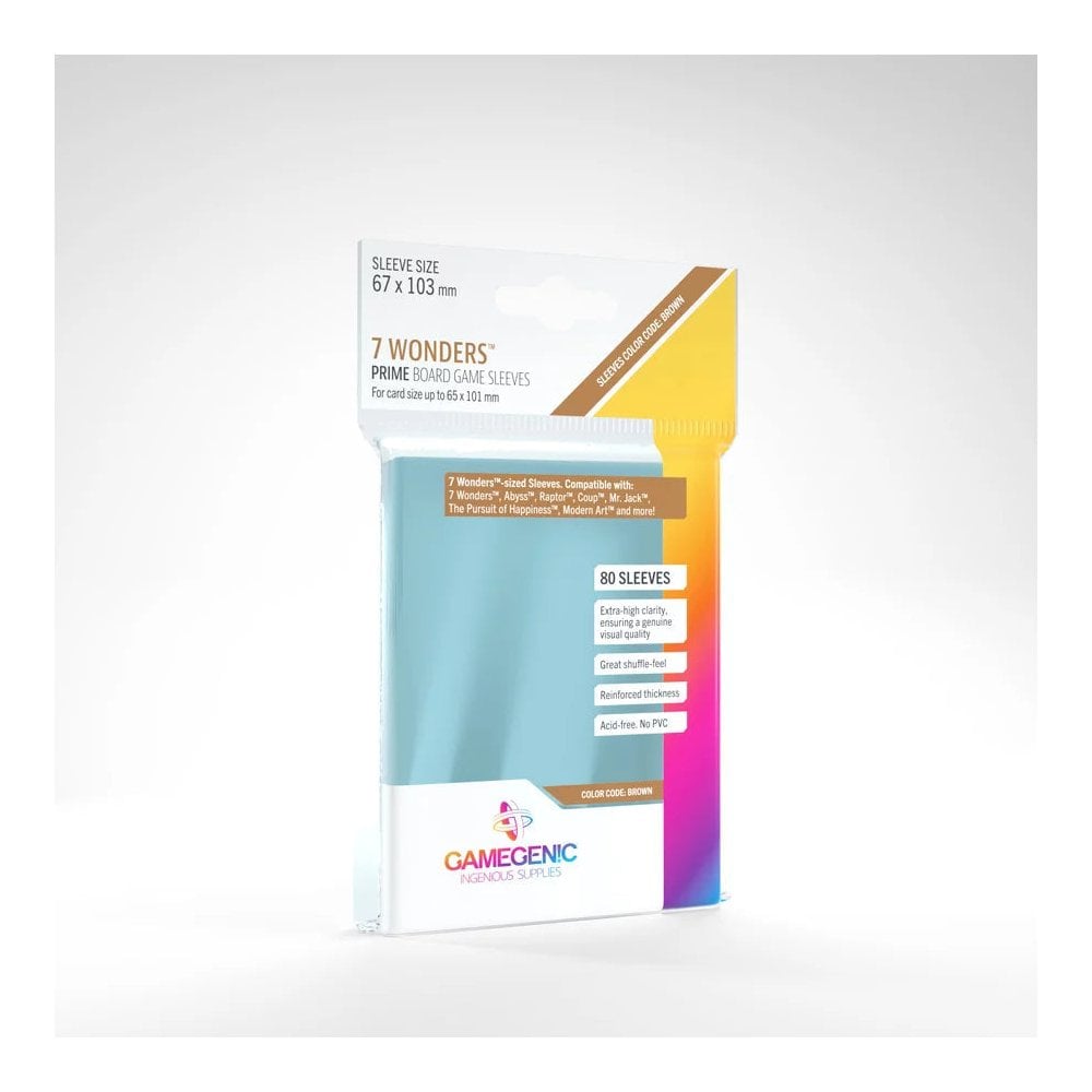 Gamegenic PRIME 7 Wonders Sleeves (80 ct.) - Beanie Games