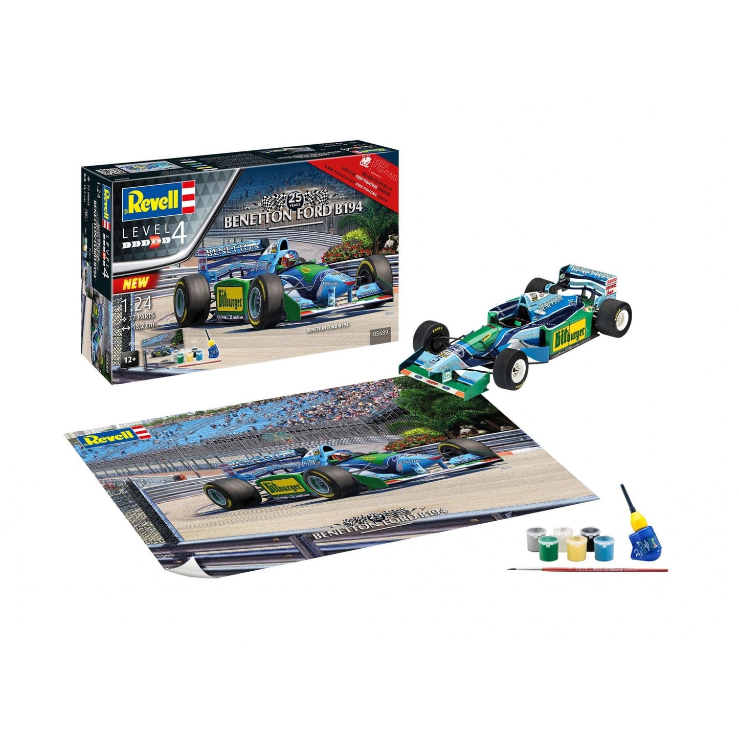 Gift Set Benetton Ford B194 25th Anniversary (1:24) - Beanie Games