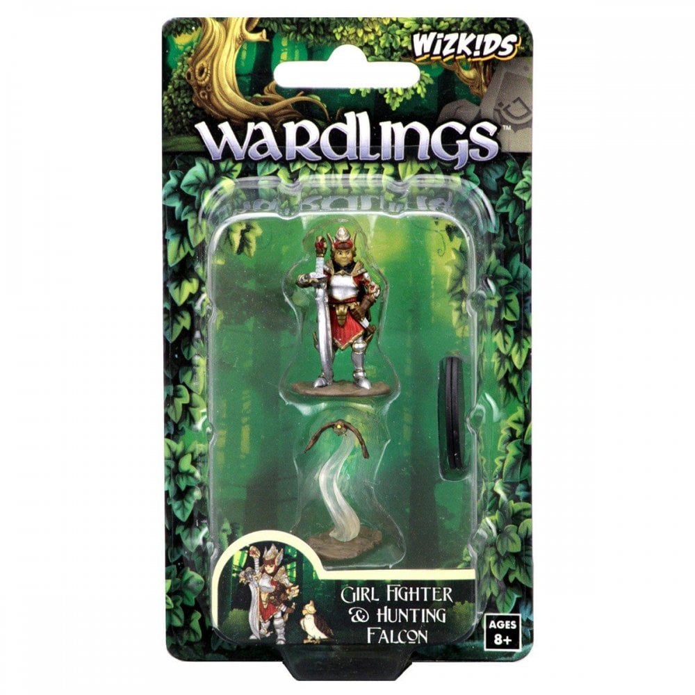 Girl Fighter & Hunting Falcon: WizKids Wardlings Miniatures - Beanie Games