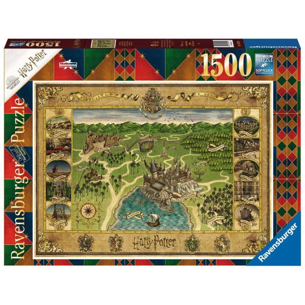 Harry Potter Hogwarts Map Puzzle (1500 pieces) - Beanie Games