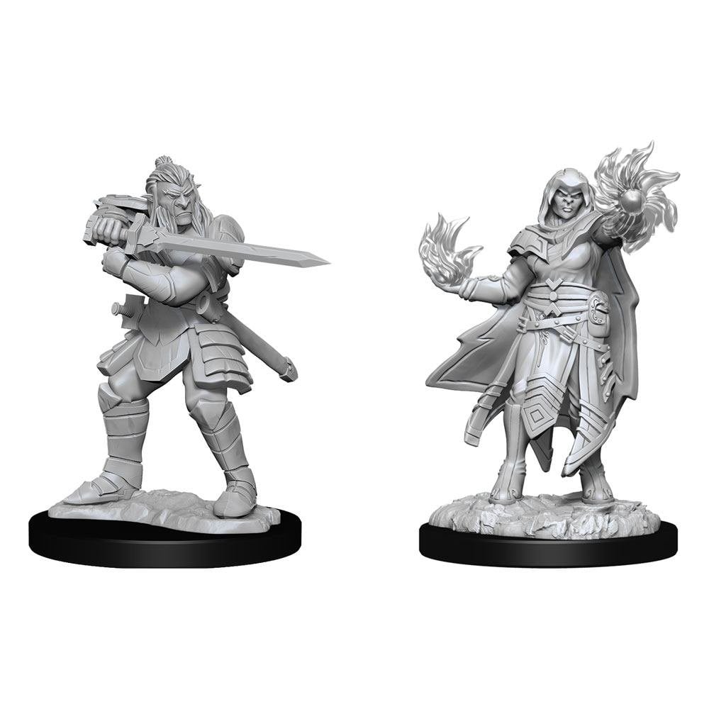 Hobgoblin Fighter Male&Hobgoblin Wizard Female: D&D Nolzur's Marvelous Miniatures (W15) - Beanie Games