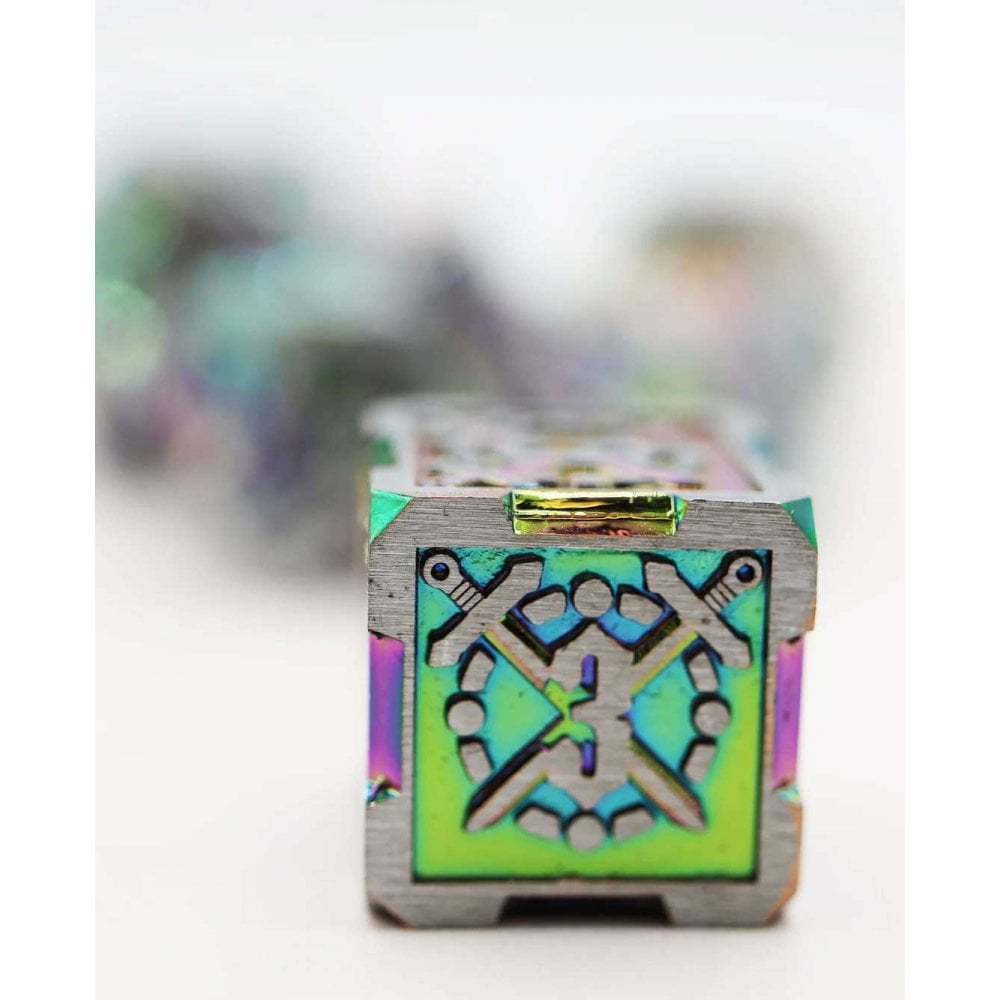 Holographic Sword RPG Metal Dice Set - Beanie Games
