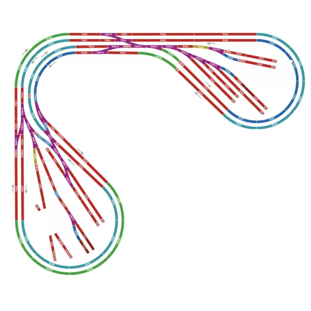 Hornby R7277 Layouts Made Easy - Large Corner Layout Complete Track Pack - Beanie Games