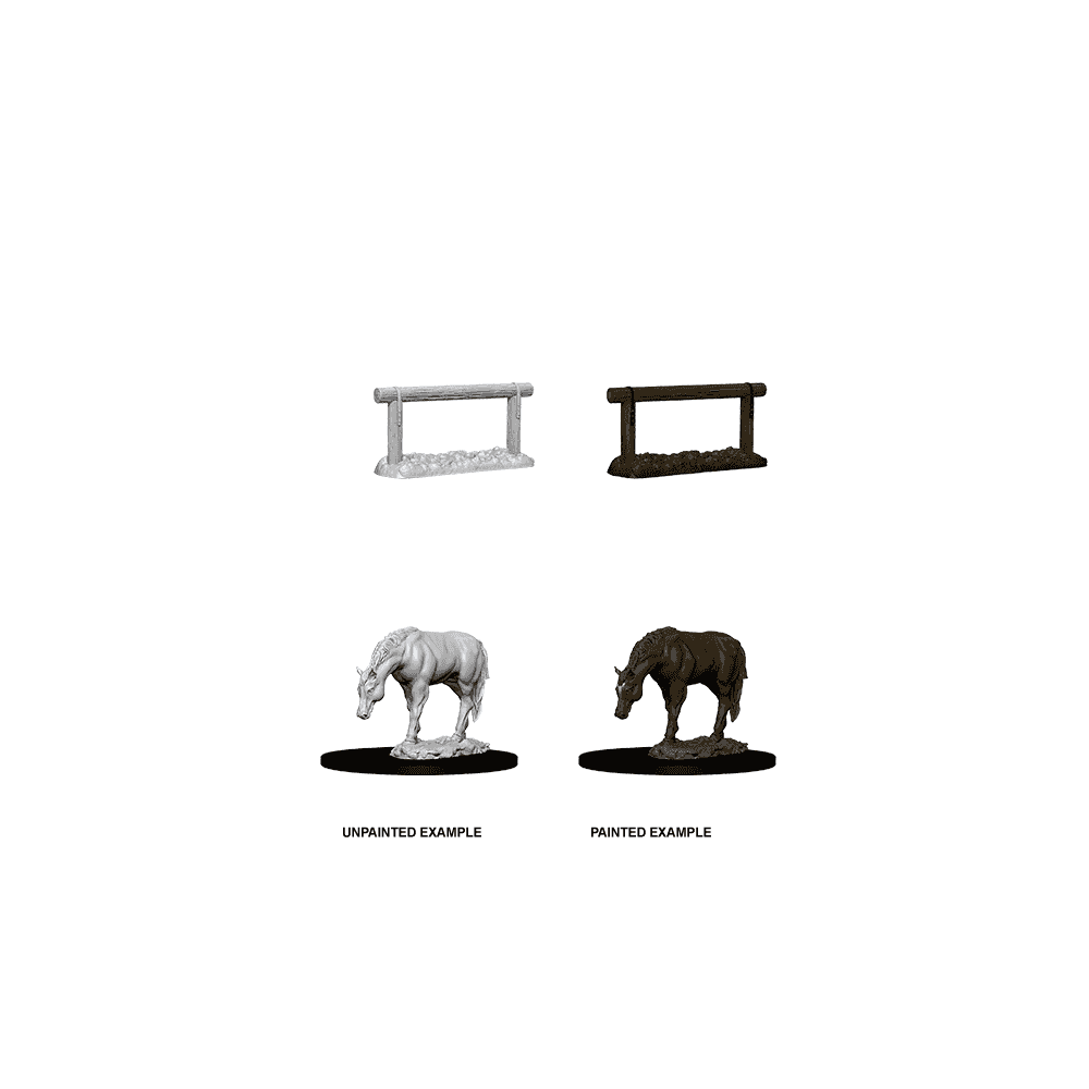 Horse & Hitch: WizKids Deep Cuts Unpainted Miniatures (W10) - Beanie Games