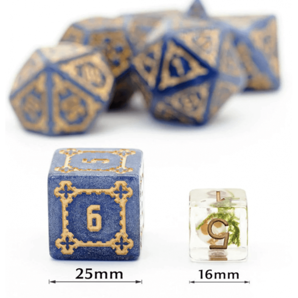 Huge Blue Castle RPG Dice Set - Beanie Games