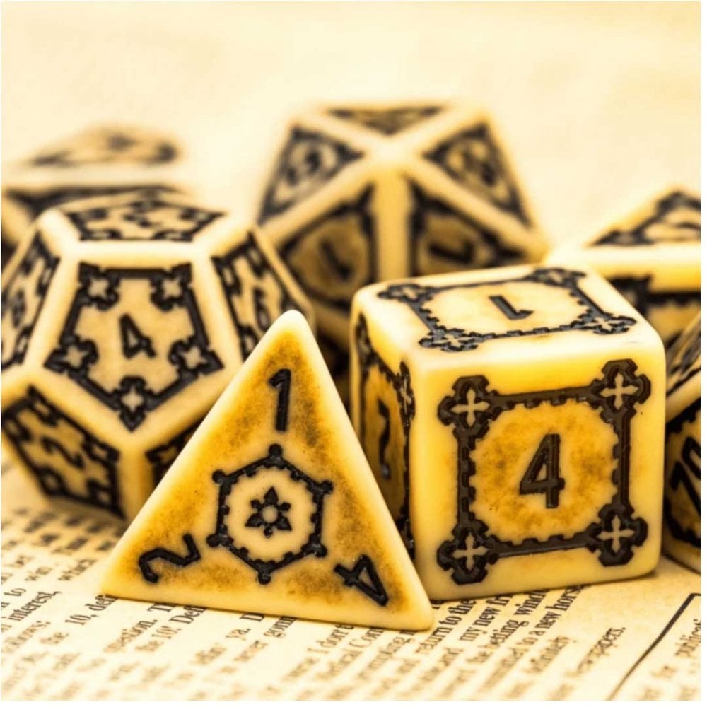 Huge Parchment Castle Dice Set - 25mm - Beanie Games