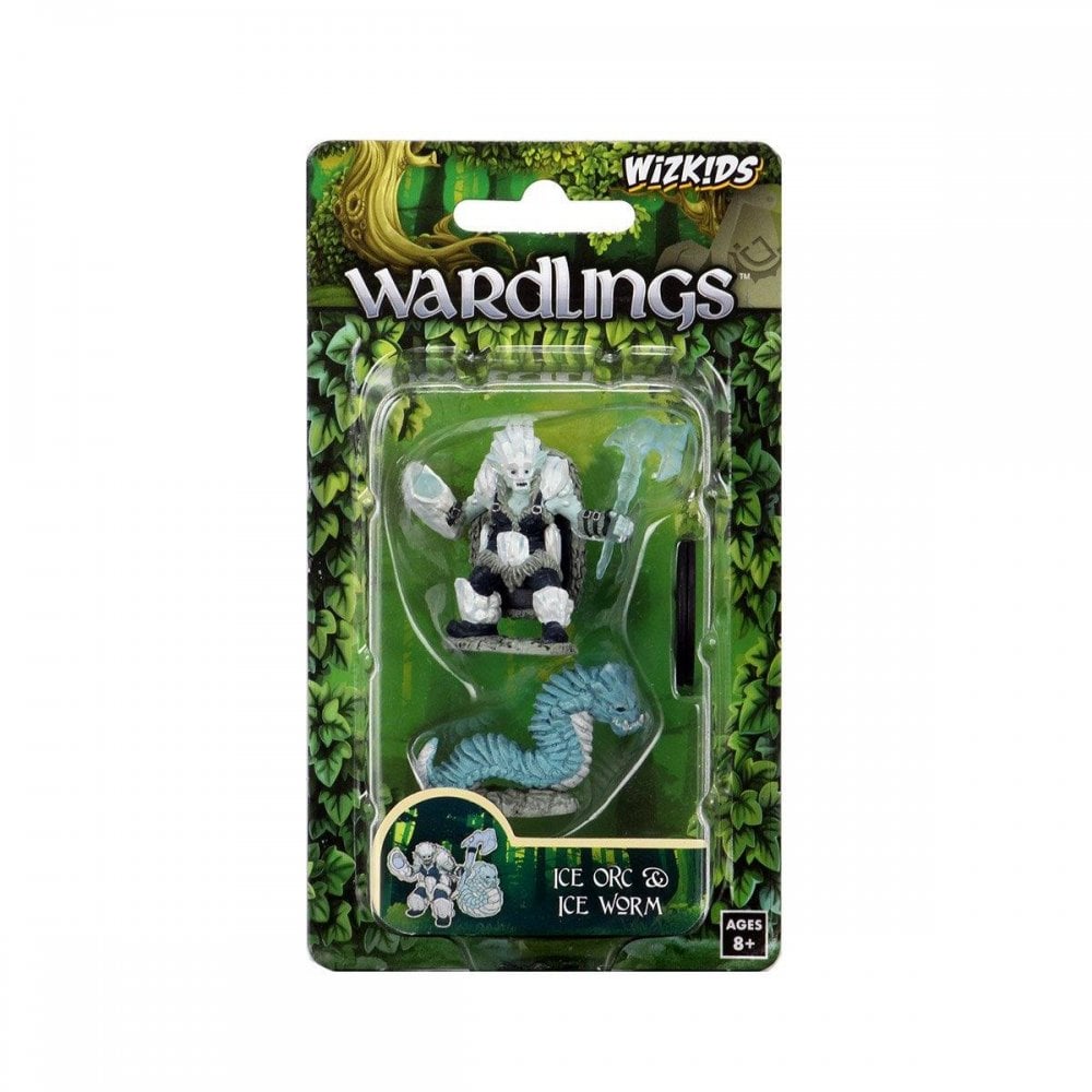 Ice Orc & Ice Worm WizKids Wardlings Painted Miniatures - Beanie Games