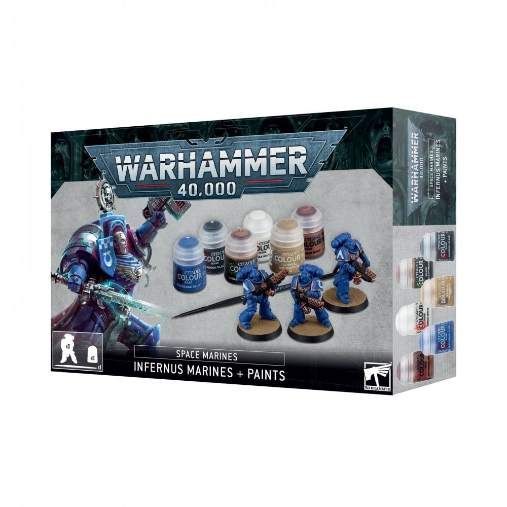 Infernus Space Marines + Paints Set Eng - Beanie Games