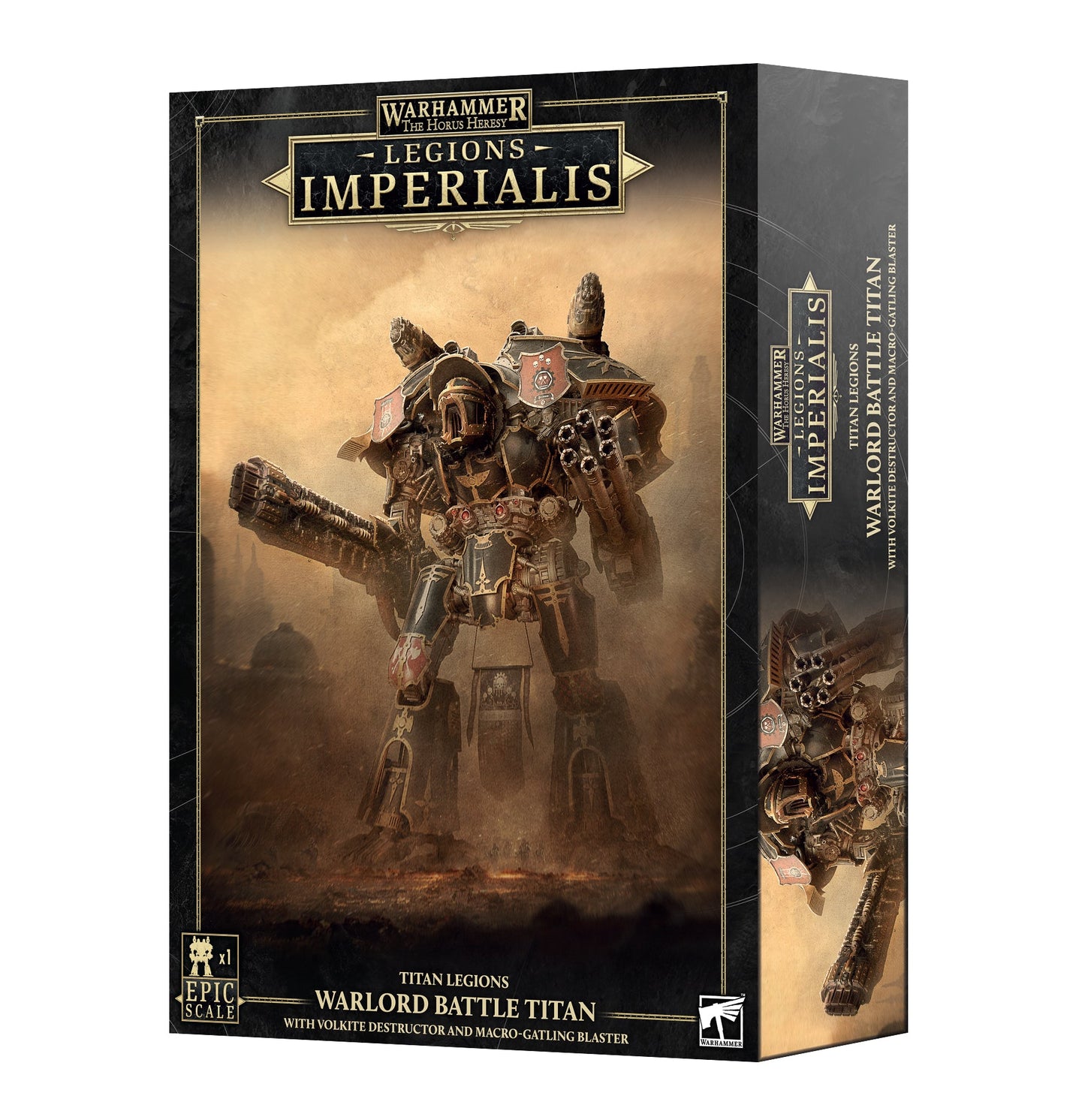 Legions Imperialis: Warlord Titan with Volkite Destructor and Macro-Gatling Blaster - Beanie Games