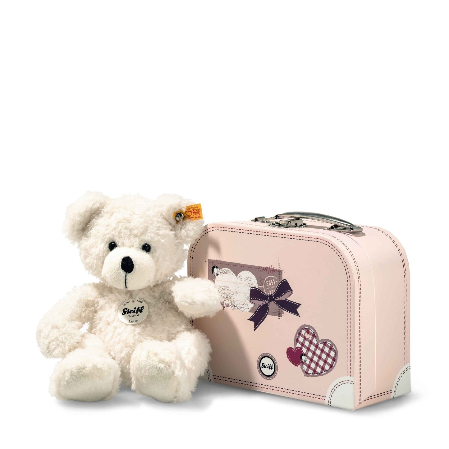 Lotte Teddy bear in pink suitcase - Beanie Games