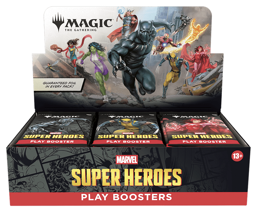 Magic: The Gathering - Marvel Super Heroes Play Booster Box (30 Packs) - Beanie Games