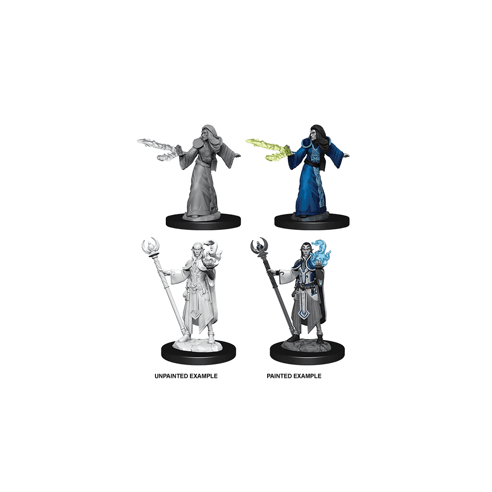 Male Elf Wizard: D&D Nolzur's Marvelous Unpainted Miniatures (W9) - Beanie Games