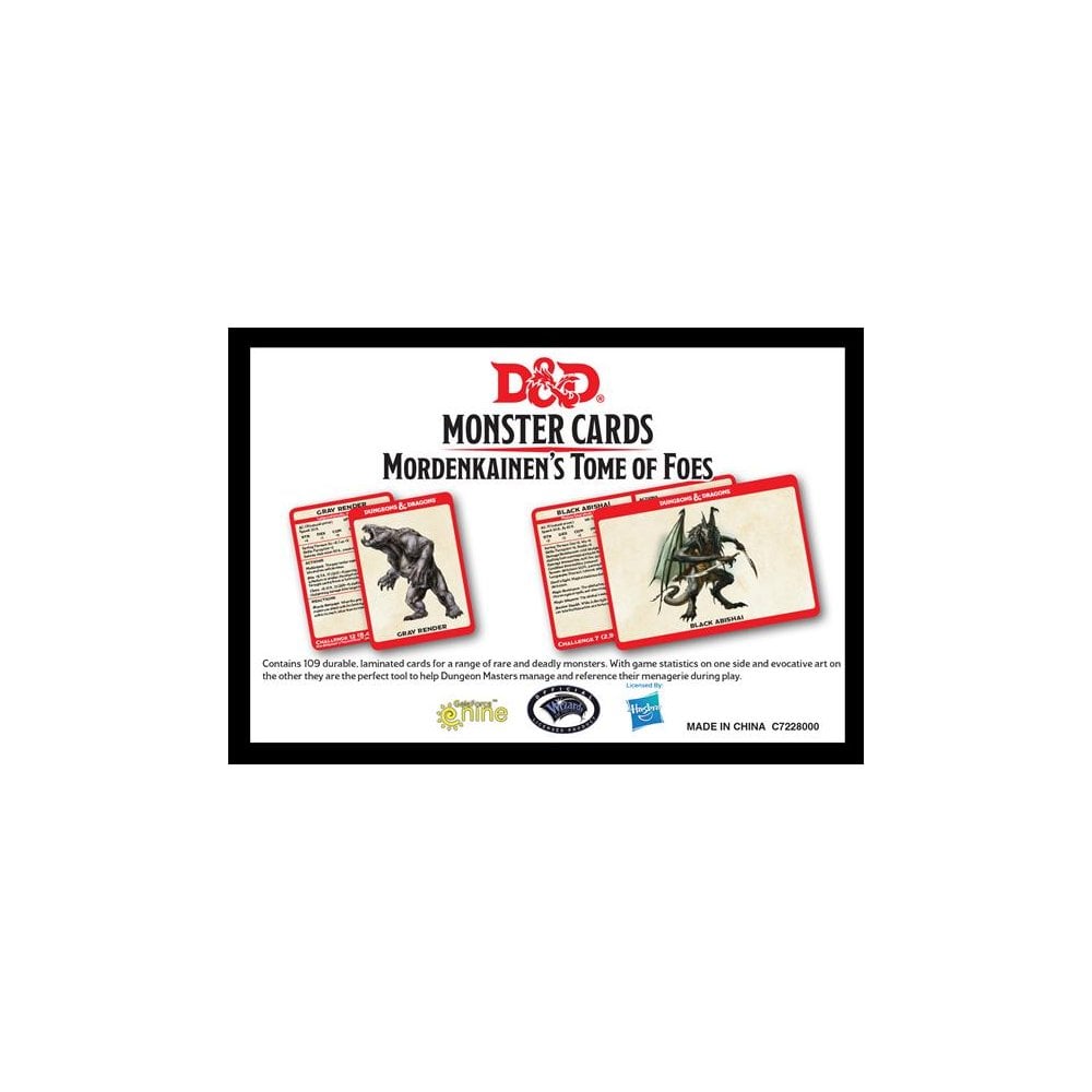 Monster Cards: Mordenkainen's Tome of Foes (109 Cards) - Beanie Games