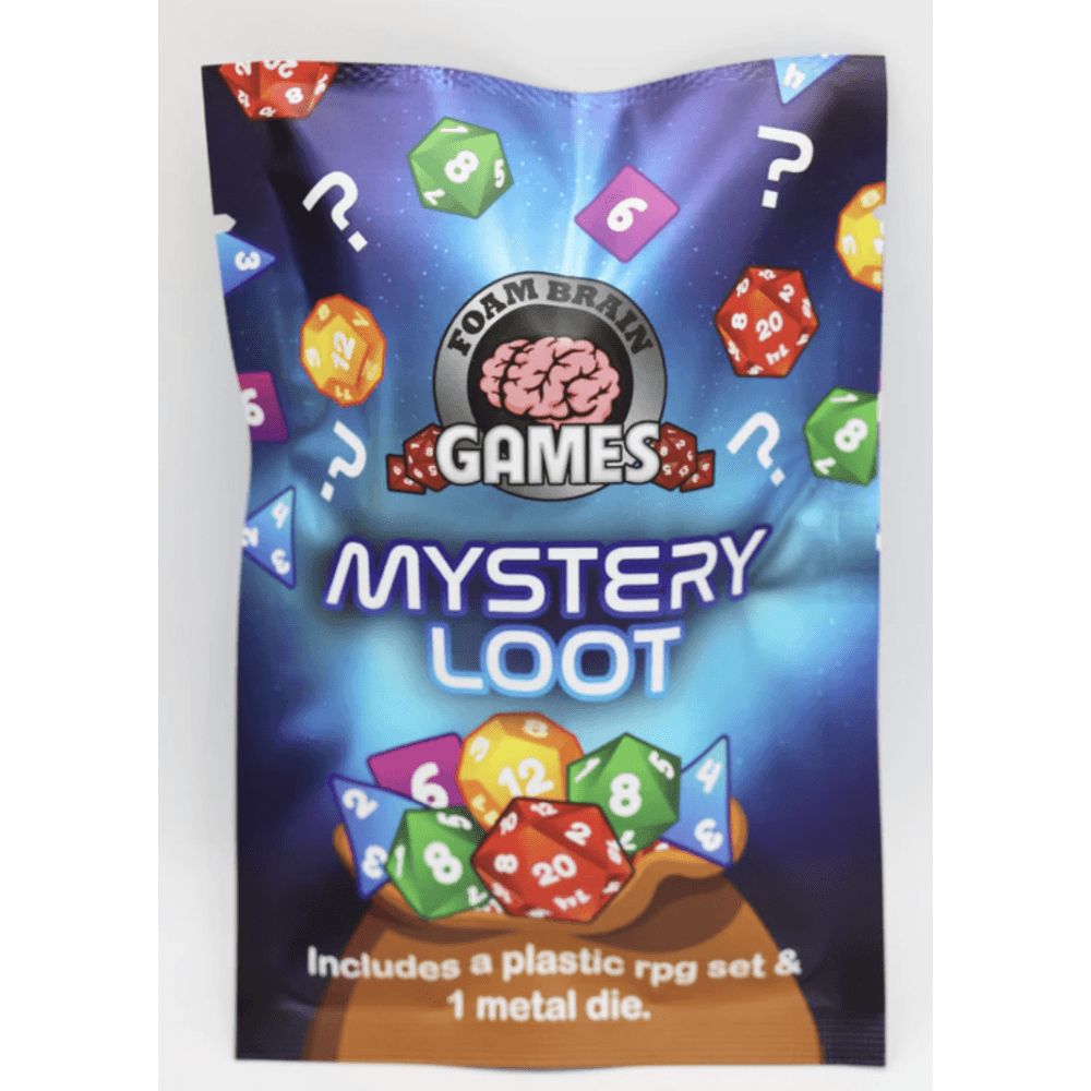 Mystery Loot: Plastic RPG Dice Set & Bonus Metal Die - Beanie Games