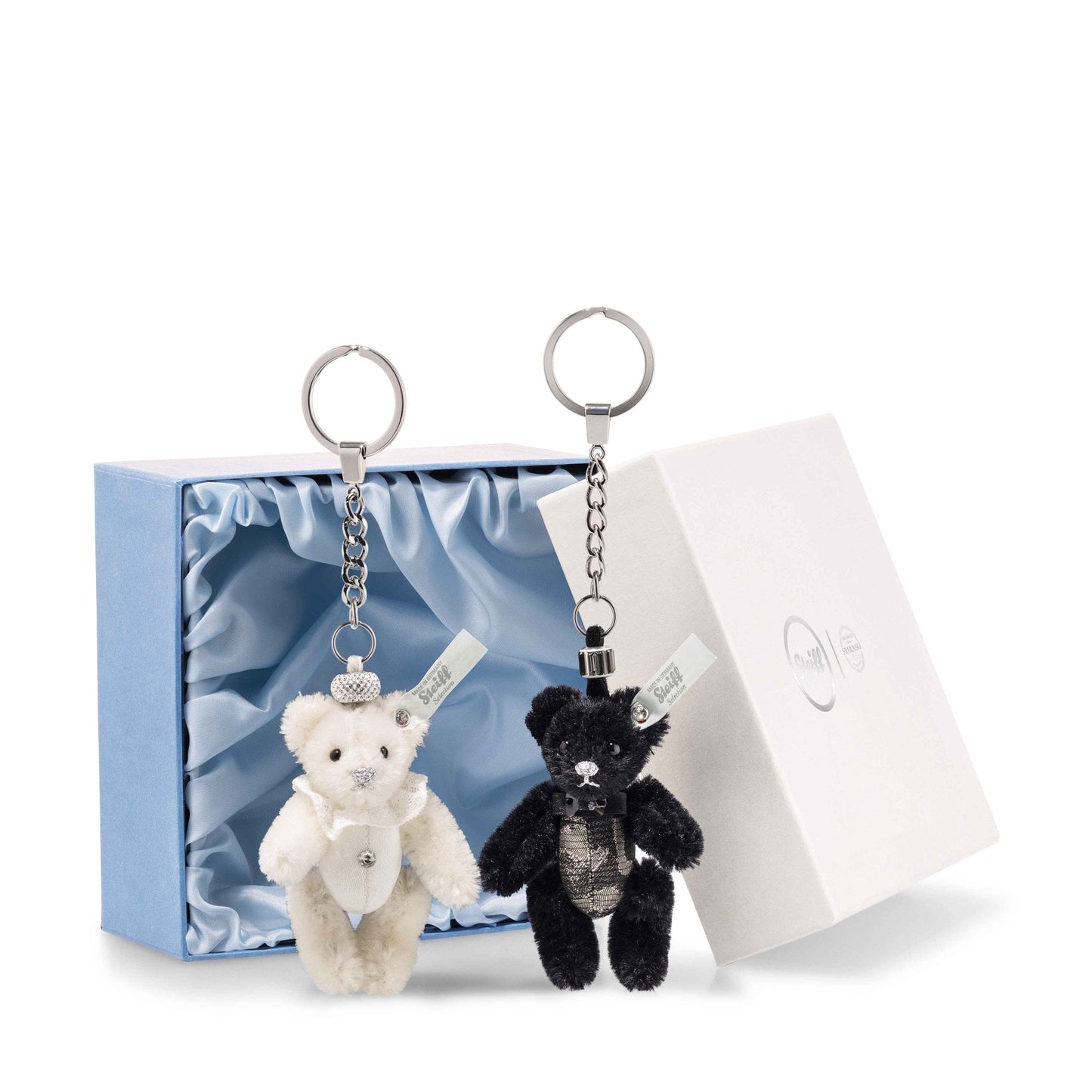 Pendant wedding Teddy bear set (black/white) - Beanie Games