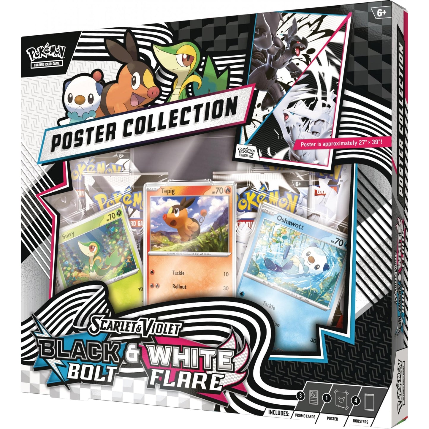 Pokémon TCG: Black Bolt & White Flare Unova Poster Collection - Beanie Games