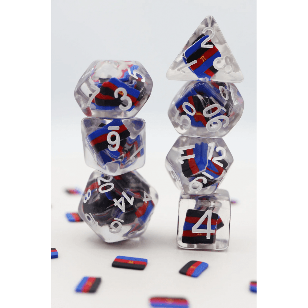 Polyamorous Flag RPG Dice Set - Beanie Games