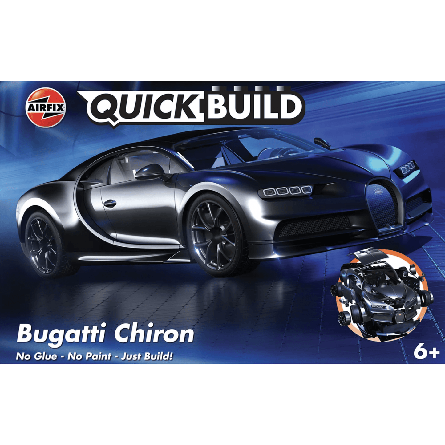 Quickbuild Bugatti Chiron - Black - Beanie Games
