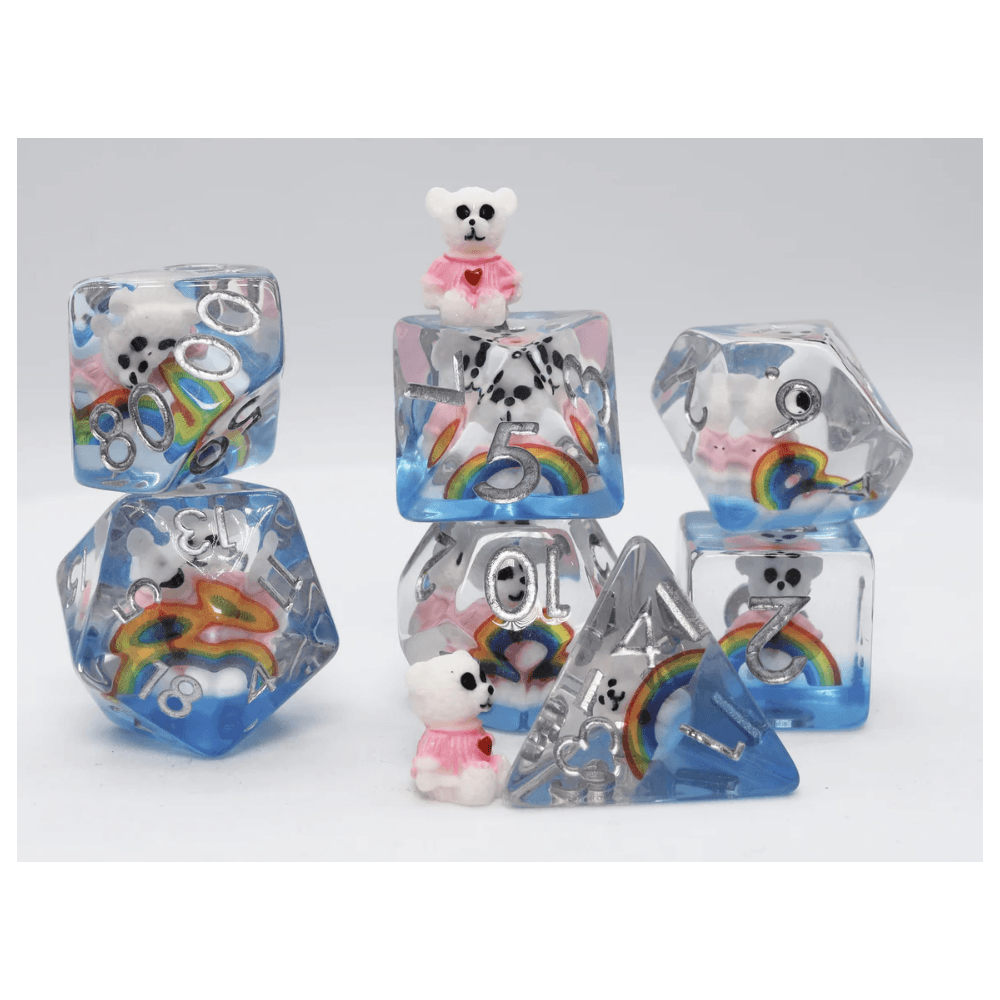 Rainbow & Teddy RPG Dice Set - Beanie Games